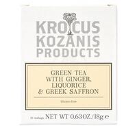 Krocus Kozanis Products Green Tea With Ginger Liquorice and Green Saffron 18g