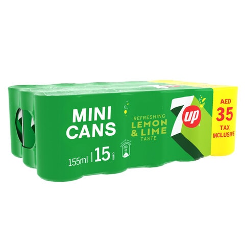 7UP Carbonated Soft Drink Can 155ml Pack of 15