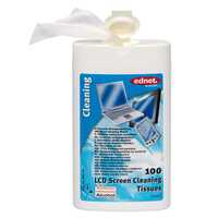 Ednet LCD Screen Cleaner 100 Tissues White