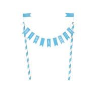 It&#39;s A Boy Baby Shower Bunting Cake Topper