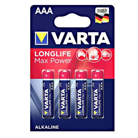 Varta Longlife Max Power Micro AAA Batteries (4 Units) [Pack of 2]