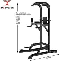 Max Strength&reg; Power Tower Multi-Function Pull Up Rack &amp; Dip Station Abs Dip Station Home Gym Strength Training Knee Raise with Dip and Pull-up Station