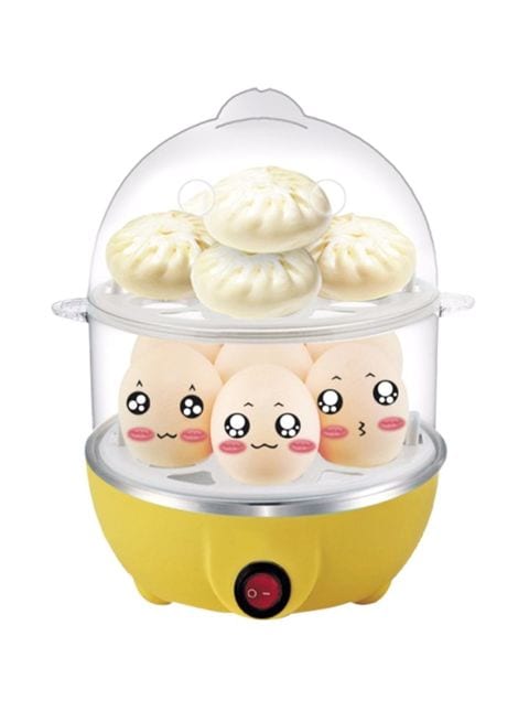 Generic Multifunctional Automatic Double Layer Egg Boiler PO12364 Multicolour