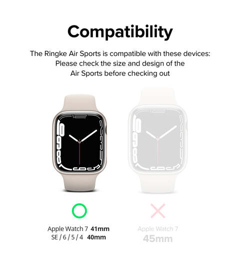 Ringke Air Sports Compatible with Apple Watch 7 41mm Case, Thin Soft Flexible Rugged TPU Raised Bezel Frame Protective Button Cover for Apple Watch Series SE/7/ 6/5/4 41mm - Dark Green