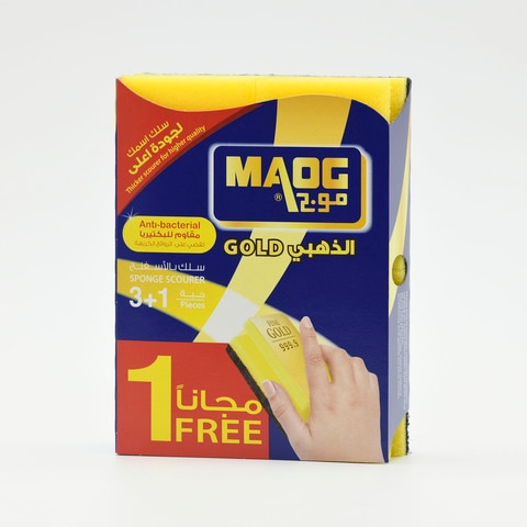 Maog gold sponge scourer 3 + 1 free