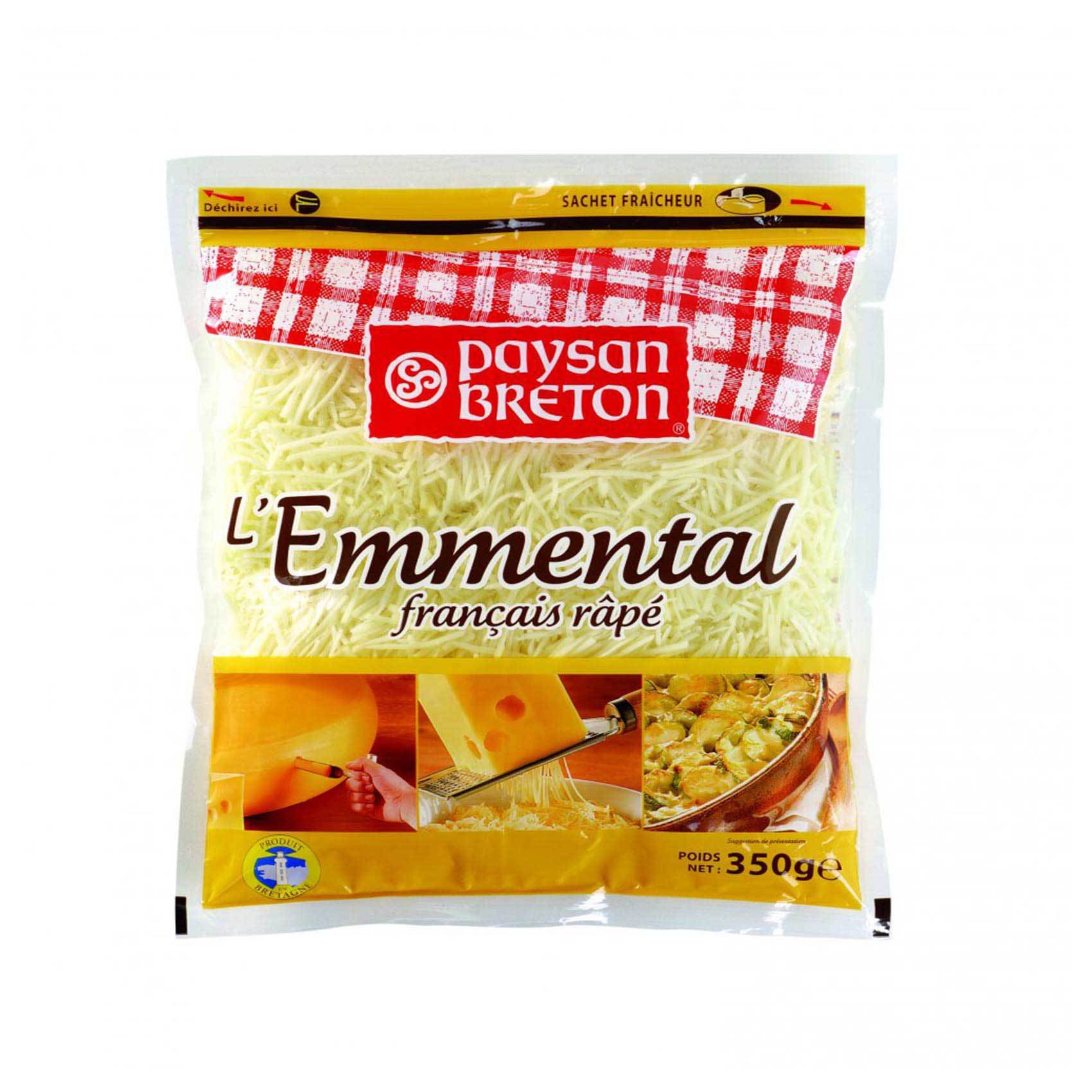 Buy Paysan Breton Shredded Emmental Cheese 350g