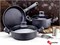 Hascevher Germanitium Cooking Granite Pot, Granite Shallow Pot, Granite Frypans, Granite Cookware - Set Of 5 Pcs
