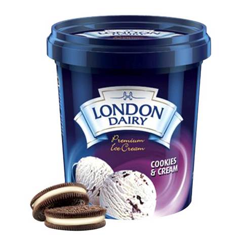 London Dairy Ice Cream Cookie And Cream 125ml