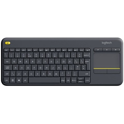 Logitech K400 Plus Wireless Keyboard With Touchpad Black