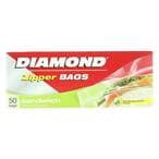 Buy Diamond Bags Zipper Sandwich Medium 50 Pieces in Kuwait