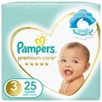 Buy Pampers Premium Care Taped Baby Diapers Size 3 (6-10kg) 25 Diapers in UAE