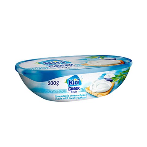 Kiri Spreadable Cream Cheese Tubs Greek Style 200GR