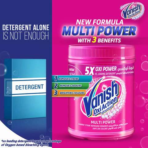 Vanish Oxi Action Powder Fabric Stain Remover Pink 500g