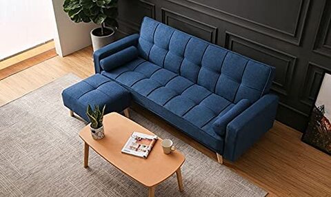 Small blue deals sofa