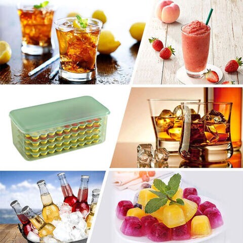 Ice Cube Tray Silicone, Ice Trays for Freezer with Lid (BPA Free), Flexible  & Easy-Release Honeycomb Ice Cube Trays Molds for Cocktail Whiskey, Drinks,  Baby Food 