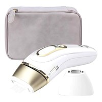 Braun IPL Silk-Expert Pro 5 PL 5117 with Hair Removal System with 3 Extras Precision Head Venus Razor and Premium Pouch For Use On Body And Face 400000 Flashes