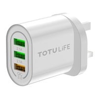 TotuLife Pure Series QC 3.0 and 2 USB Port Wall Ch price in Dubai