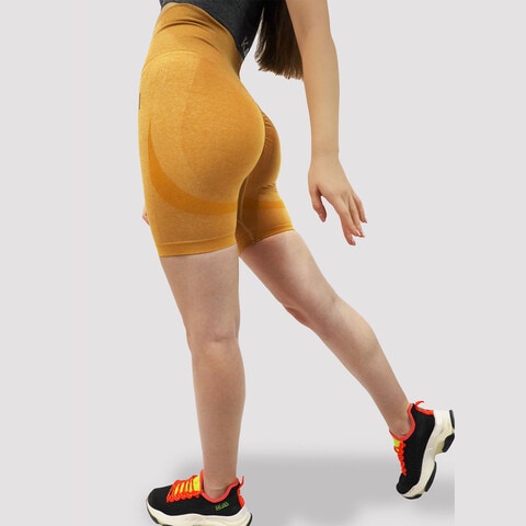 Buy Kidwala Women's Midthigh Shorts, Smile Contour Short Activewear Workout  Gym Yoga Outfit for Women (Large, Yellow) Online - Shop on Carrefour UAE