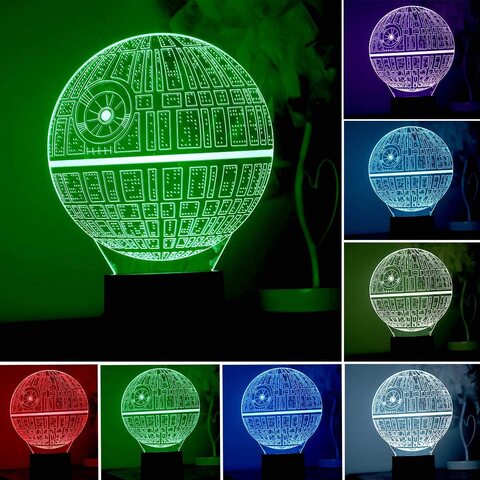 16 Colors 3D Night Light 3 Pattern, Hologram Effect Led Illusion Table Lamp, Remote Control  Bedside Desk Decor Lamp, Christmas Halloween Birthday Gift for Children Kids Baby Yoda