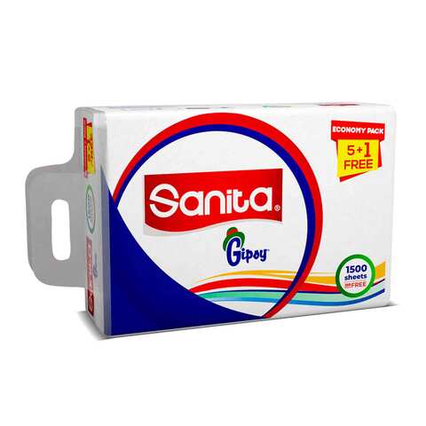 Sanita Gipsy Facial Tissue 2 Ply 150 Sheets, 10 Pack
