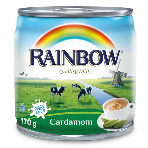 Buy Rainbow Evaporated Milk Cardamom 170g in Saudi Arabia