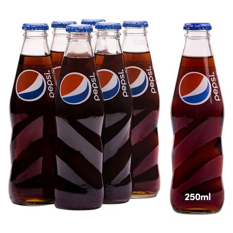 Buy Pepsi Glass Bottles 250ml X 6 in Saudi Arabia