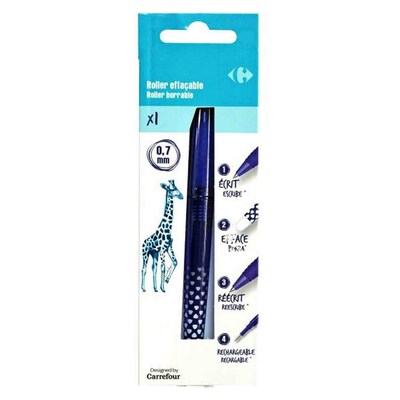 Stylo roller pointe fine 05mm X4 CARREFOUR