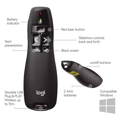 Logitech R400 Wireless Presenter Black