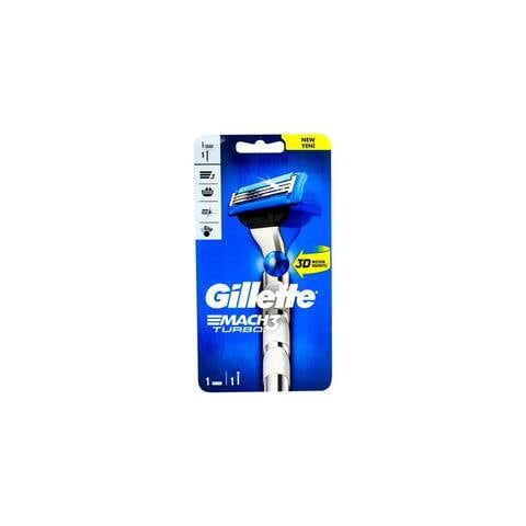 Buy Gillette Mach3 Turbo Shaving Handle - 1 Blades in Egypt