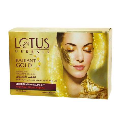 Lotus Herbals Radiant Gold Cellular Glow Facial Kit 37g