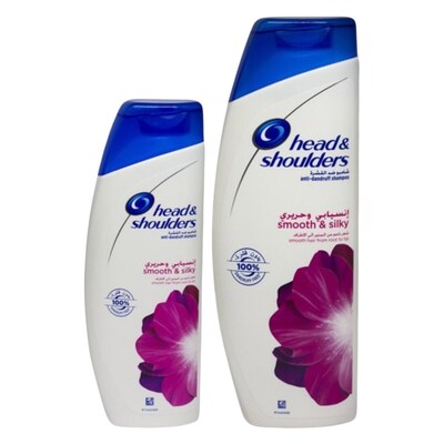 Buy Pantene Pro-V Smooth & Silky 2In1 Shampoo 700 ml + 400Free Online