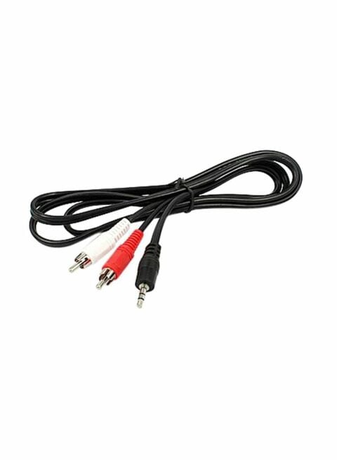 Generic 3.5mm Male To 2 RCA Male Stereo Audio Cable 1meter Black/Red/White