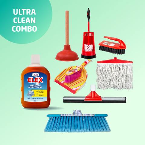 Ultra Clean Combo - Decore Broom, Kentuchy Mop, Decore Dustpan Set and more