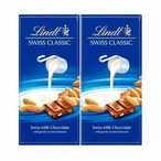 Buy Lindt Swiss Classic Chocolate Bar With Almond 100g x2 in UAE