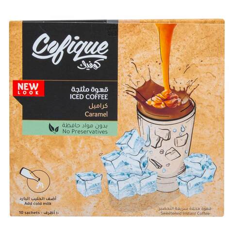 Cofique Iced Coffee Caramel Flavor 24g &times;10