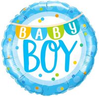 Party Time 1 Piece 18inch Blue Baby Boy Baby Gender Reveal Foil Balloon - Packs for Boy or Girl - Baby Shower Gender Reveal Party Supplies