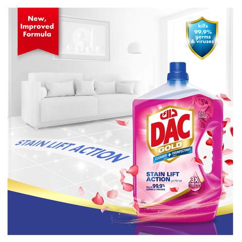 Dac Gold Cleaner + Disinfectant Rose 3L, 1L Free