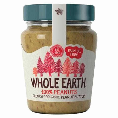 Whole Earth Crunchy Organic 100% Peanut Butter 227g