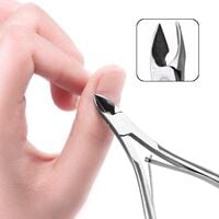 3pcs/set Nail Tool Stainless Steel Cuticle Nipper Spoon Cuticle Pusher Dead Skin Remover Scissors Trimmer Cutter Clipper