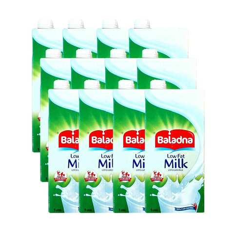 Baladna Milk Low Fat 1 Liter 12 Pieces