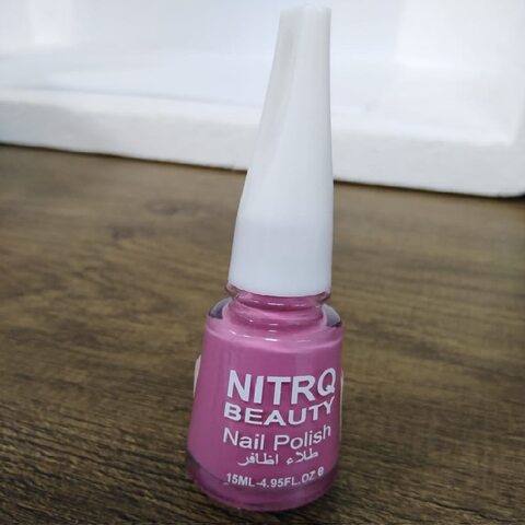 Nitrq Beauty White Tip Nail Polish Light Pink No 15 - طلاء أظافر بغطاء أبيض من نيترك بيوتي زهري فاتح رقم 15