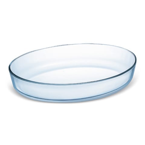 لومينارك طبق زجاج شفاف بيضاوي 30 × 20 سم
