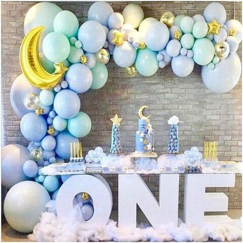 Balloon decoration best sale for baby boy