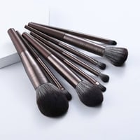 Deo King Makeup Brush Set Dark Brown - 8-Piece