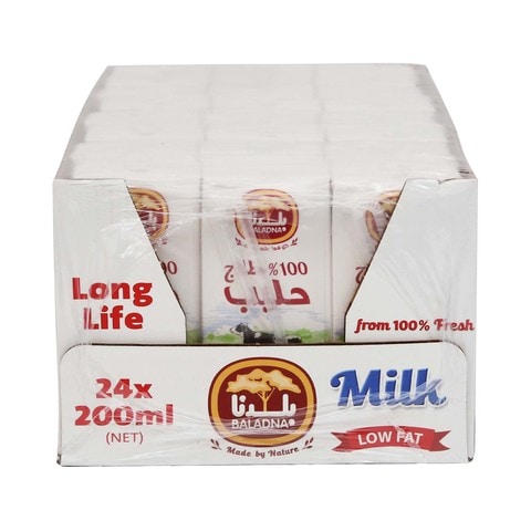 Baladna Long Life Milk Low Fat 200mlx24&#39;s