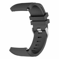 Replacement Silicone Band 22mm for Samsung Galaxy Watch 46mm/Gear S3 Classic/Gear S3 Frontier/Huawei GT and GT2 46mm - Black