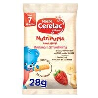 Cerelac Nutripuffs Banana And Strawberry 28g