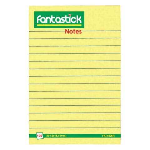 Fantastick Sticky Notes 100 Sheets 101.6x152.4mm