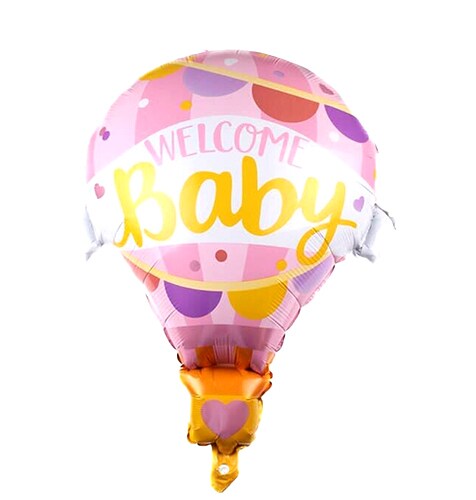 Buy Hot Air Balloon Welcome Baby Foil Balloon Pink Online Shop Stationery School Supplies On Carrefour Uae