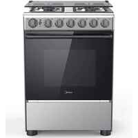 Midea 4 Burner Gas Cooker BME62058FFD Silver 60x60cm